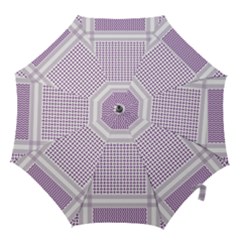 Square Purple Pattern Bead Purple Keffiyeh Purple Geometric Headdress Angle Violet Rectangle Hook Handle Umbrellas (large) by Bakwanart