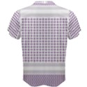 Square Purple Pattern Bead Purple Keffiyeh Purple Geometric Headdress Angle Violet Rectangle Men s Cotton Tee View2