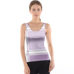 Square Purple Pattern Bead Purple Keffiyeh Purple Geometric Headdress Angle Violet Rectangle Tank Top by Bakwanart