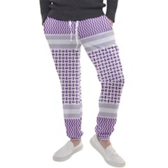 Square Purple Pattern Bead Purple Keffiyeh Purple Geometric Headdress Angle Violet Rectangle Men s Jogger Sweatpants by Bakwanart