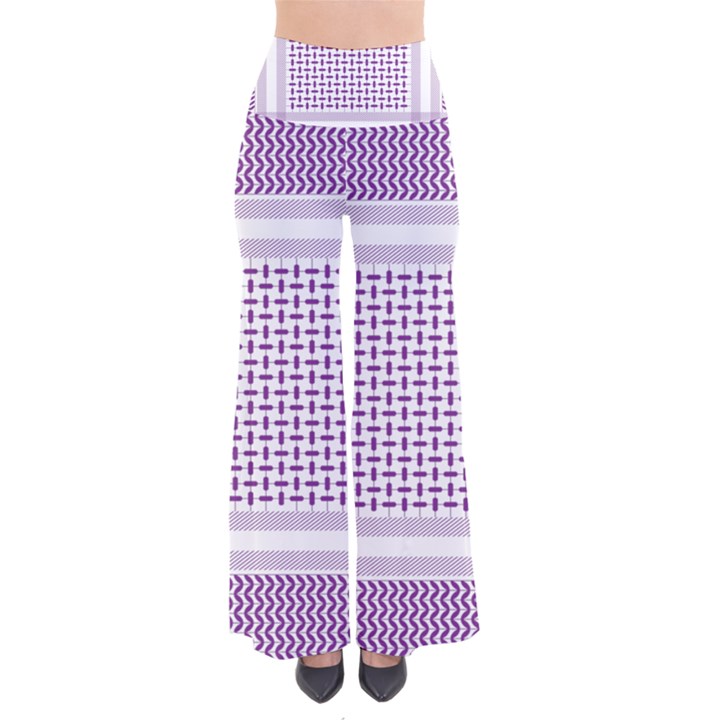 Square Purple Pattern Bead Purple Keffiyeh Purple Geometric Headdress Angle Violet Rectangle So Vintage Palazzo Pants