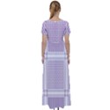 Square Purple Pattern Bead Purple Keffiyeh Purple Geometric Headdress Angle Violet Rectangle High Waist Short Sleeve Maxi Dress View2