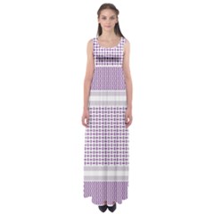 Square Purple Pattern Bead Purple Keffiyeh Purple Geometric Headdress Angle Violet Rectangle Empire Waist Maxi Dress by Bakwanart