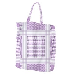 Square Purple Pattern Bead Purple Keffiyeh Purple Geometric Headdress Angle Violet Rectangle Giant Grocery Tote by Bakwanart