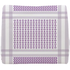 Square Purple Pattern Bead Purple Keffiyeh Purple Geometric Headdress Angle Violet Rectangle Seat Cushion by Bakwanart