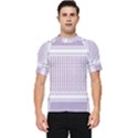 Square Purple Pattern Bead Purple Keffiyeh Purple Geometric Headdress Angle Violet Rectangle Men s Short Sleeve Rash Guard View1