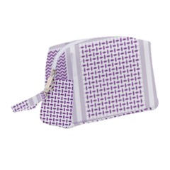 Square Purple Pattern Bead Purple Keffiyeh Purple Geometric Headdress Angle Violet Rectangle Wristlet Pouch Bag (medium) by Bakwanart