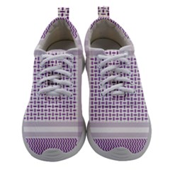 Square Purple Pattern Bead Purple Keffiyeh Purple Geometric Headdress Angle Violet Rectangle Women Athletic Shoes by Bakwanart