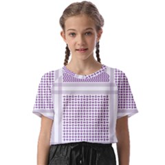 Square Purple Pattern Bead Purple Keffiyeh Purple Geometric Headdress Angle Violet Rectangle Kids  Basic Tee by Bakwanart