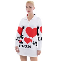 I Love Plum Women s Long Sleeve Casual Dress by ilovewhateva