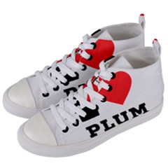 I Love Plum Women s Mid-top Canvas Sneakers by ilovewhateva