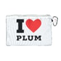 I love plum Canvas Cosmetic Bag (Large) View2