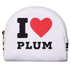 I Love Plum Horseshoe Style Canvas Pouch by ilovewhateva