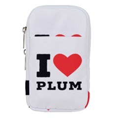 I Love Plum Waist Pouch (small) by ilovewhateva