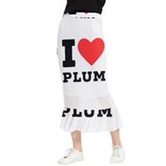 I Love Plum Maxi Fishtail Chiffon Skirt by ilovewhateva