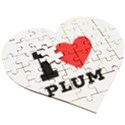 I love plum Wooden Puzzle Heart View3