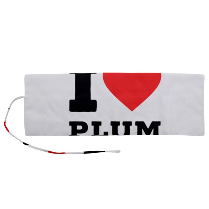 I love plum Roll Up Canvas Pencil Holder (M)