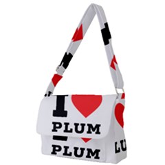 I Love Plum Full Print Messenger Bag (l) by ilovewhateva