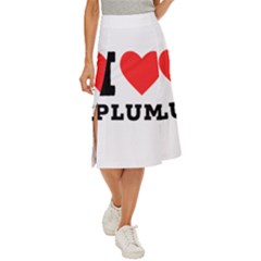 I Love Plum Midi Panel Skirt by ilovewhateva