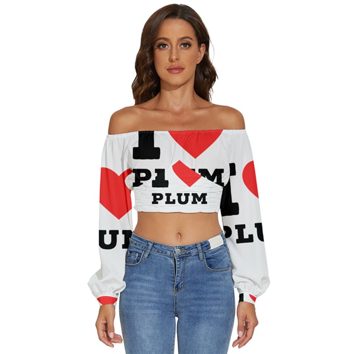 I love plum Long Sleeve Crinkled Weave Crop Top