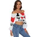 I love plum Long Sleeve Crinkled Weave Crop Top View3