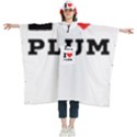 I love plum Women s Hooded Rain Ponchos View1