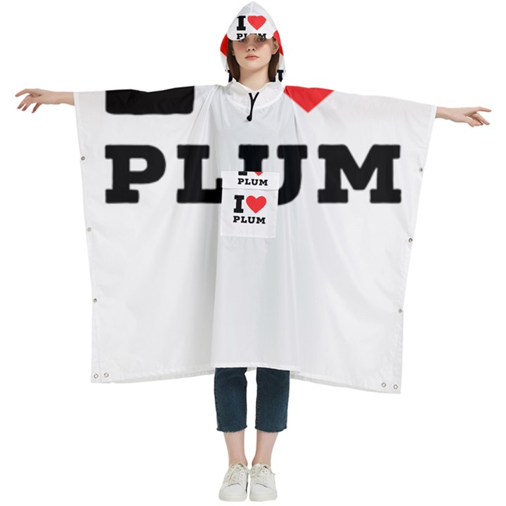 I love plum Women s Hooded Rain Ponchos