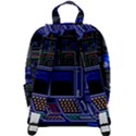 Blue Computer Monitor With Chair Game Digital Wallpaper, Digital Art Zip Up Backpack View3