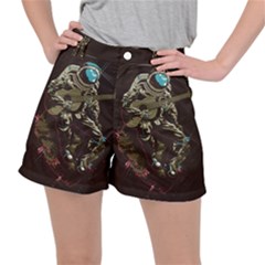 Astronaut Playing Guitar Parody Women s Ripstop Shorts by Bakwanart