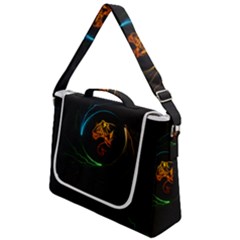 Orange Tiger Illustration Artwork Digital Art Box Up Messenger Bag by Bakwanart