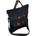 Orange Tiger Illustration Artwork Digital Art Fold Over Handle Tote Bag View1