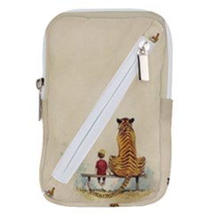 Tiger Sitting Beside Boy Painting Parody Cartoon Belt Pouch Bag (small) by Bakwanart