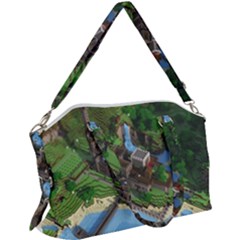 Green Village Miniature Technology Canvas Crossbody Bag by Bakwanart