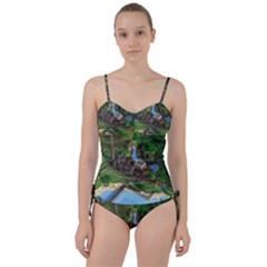 Green Village Miniature Technology Sweetheart Tankini Set by Bakwanart