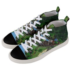 Green Village Miniature Technology Men s Mid-top Canvas Sneakers by Bakwanart