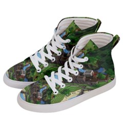 Green Village Miniature Technology Women s Hi-top Skate Sneakers by Bakwanart