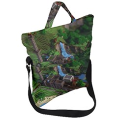 Green Village Miniature Technology Fold Over Handle Tote Bag by Bakwanart