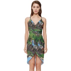 Green Village Miniature Technology Wrap Frill Dress