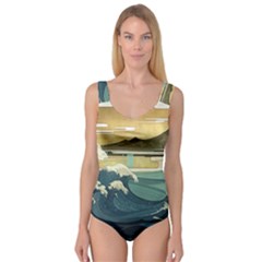 Sea Asia, Waves Japanese Art The Great Wave Off Kanagawa Princess Tank Leotard  by Bakwanart