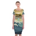 Sea Asia, Waves Japanese Art The Great Wave Off Kanagawa Classic Short Sleeve Midi Dress View1