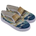 Sea Asia, Waves Japanese Art The Great Wave Off Kanagawa Kids  Canvas Slip Ons View3