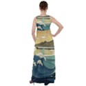 Sea Asia, Waves Japanese Art The Great Wave Off Kanagawa Empire Waist Velour Maxi Dress View2