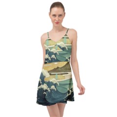 Sea Asia, Waves Japanese Art The Great Wave Off Kanagawa Summer Time Chiffon Dress by Bakwanart