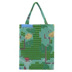 Green Retro Games Pattern Classic Tote Bag by Bakwanart