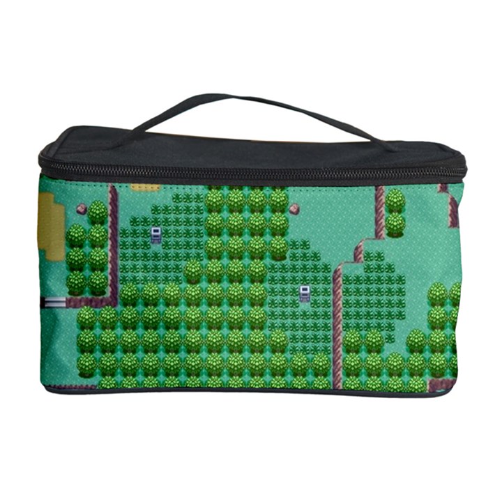 Green Retro Games Pattern Cosmetic Storage Case