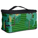 Green Retro Games Pattern Cosmetic Storage Case View2