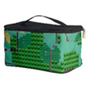 Green Retro Games Pattern Cosmetic Storage Case View3