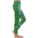 Green Retro Games Pattern Kids  Lightweight Velour Leggings View3