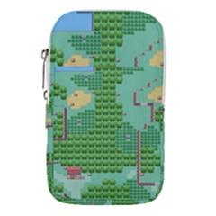 Green Retro Games Pattern Waist Pouch (large) by Bakwanart