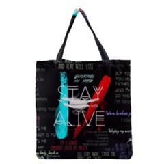 Stay Alive Grocery Tote Bag